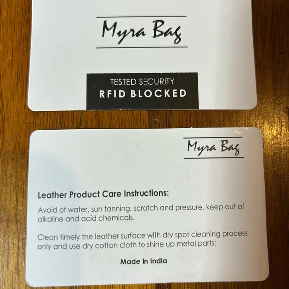 MYRA BAG Brown & Turquoise Floral Embossed Leather Wallet w/Turquoise Snap. NEW! - Picture 8 of 10